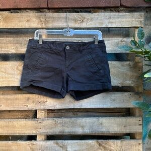 American Eagle Outfitters Black Stretch Cuffed Shorts